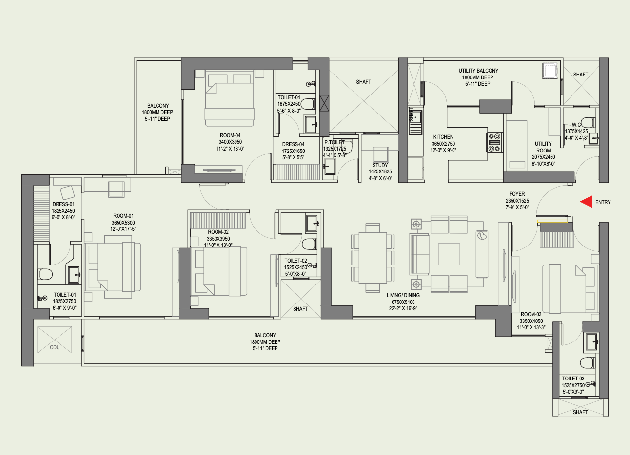 4BHK - TOWER 3 (TYPE 2)