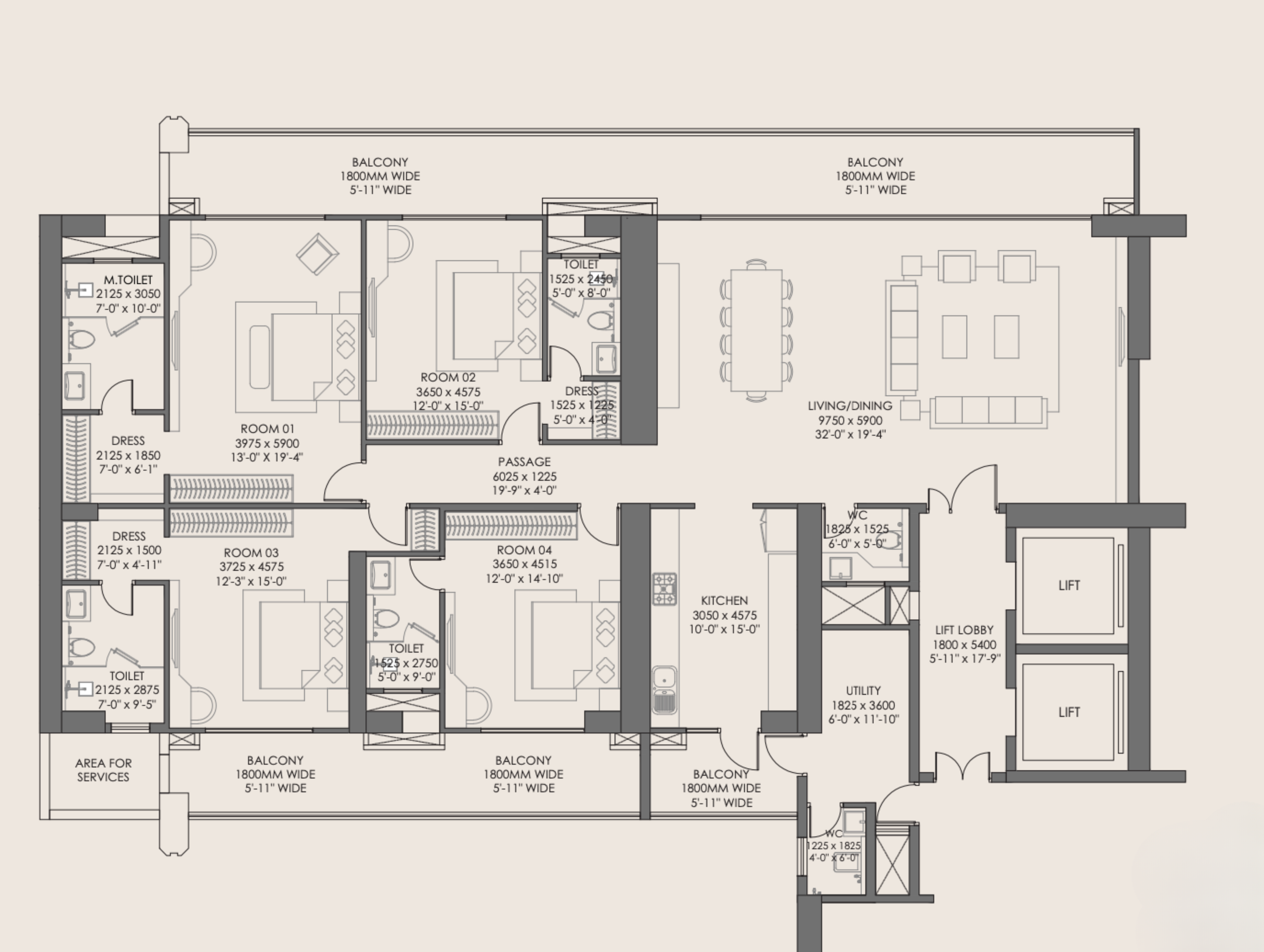 4BHK - TYPE 2