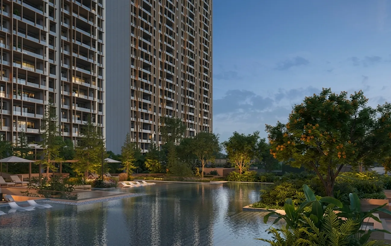 Oberoi Realty 360 North exterior tower view, luxury apartments in Sector 58 Golf Course Extension Road Gurgaon